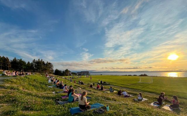 Sunset Yoga with Sisters in Fitness