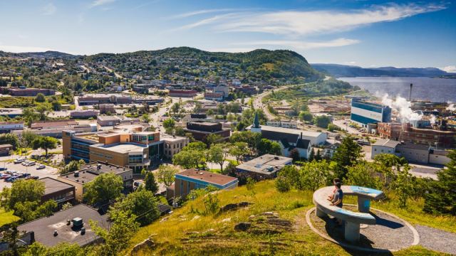 Aerial shot of Corner Brook