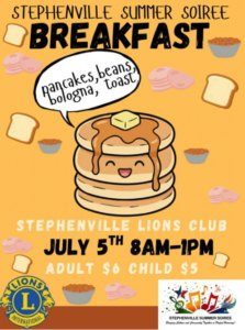 Pancake Breakfast – Stephenville Summer Soiree