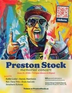 Poster for Preston Stock Memorial Concert